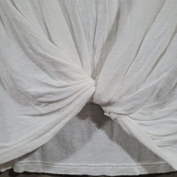 Charlotte Russe size medium white crop twisted front top - Picture 3 of 6